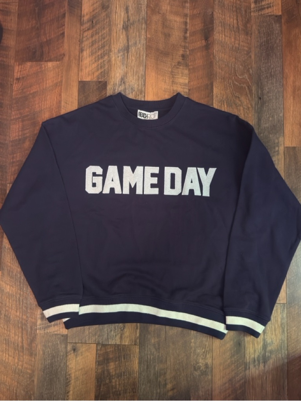 Beach Riot Devyn Sweatshirt Game Day crewneck Navy Size Small S